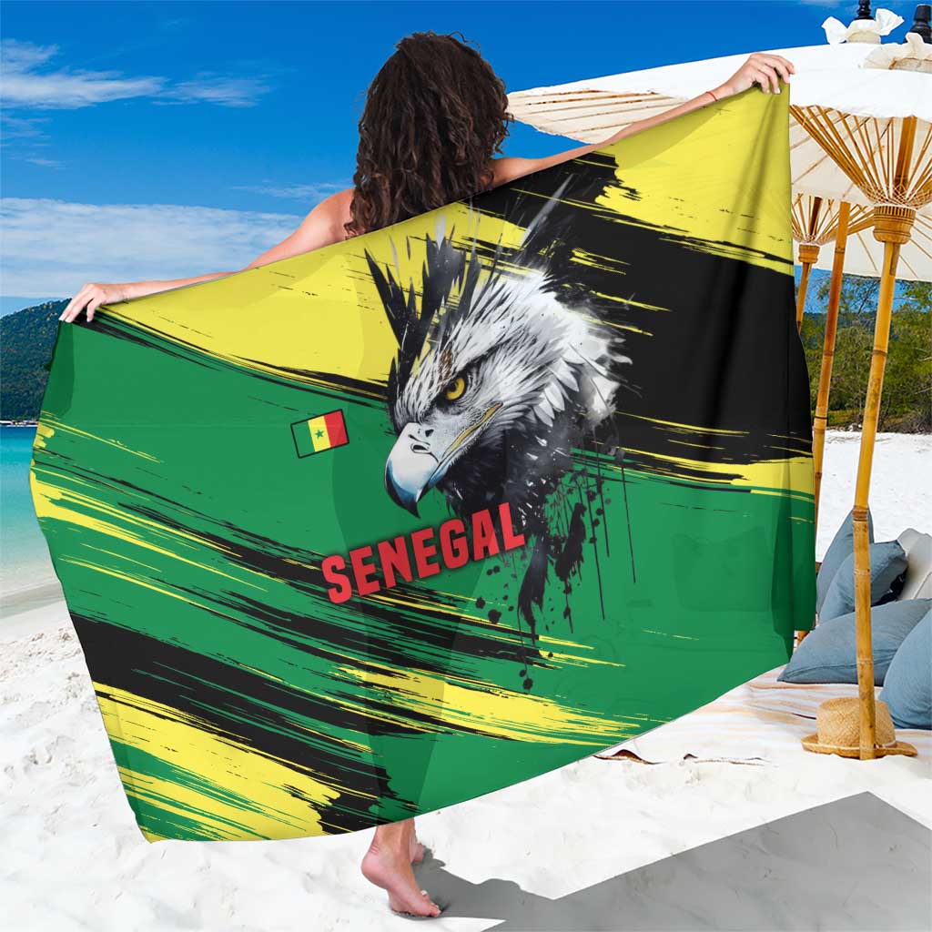 Senegal Sarong with Bold Eagle Graphic and Brushstroke Flag Colors Design - Wonder Print Shop