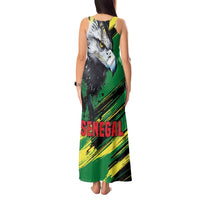 Senegal Tank Maxi Dress with Bold Eagle Graphic and Brushstroke Flag Colors Design - Wonder Print Shop
