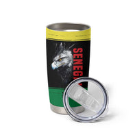 Senegal Tumbler Cup with Bold Eagle Graphic and Brushstroke Flag Colors Design - Wonder Print Shop