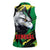 Senegal Women Sleeveless Polo Shirt with Bold Eagle Graphic and Brushstroke Flag Colors Design - Wonder Print Shop