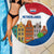 Netherlands Amsterdam Beach Blanket with Colorful Canal Houses and National Flag Design - Wonder Print Shop