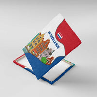 Netherlands Amsterdam Canvas Wall Art with Colorful Canal Houses and National Flag Design - Wonder Print Shop