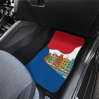 Netherlands Amsterdam Car Mats with Colorful Canal Houses and National Flag Design - Wonder Print Shop