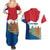 Netherlands Amsterdam Couples Matching Summer Maxi Dress and Hawaiian Shirt with Colorful Canal Houses and National Flag Design - Wonder Print Shop