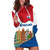 Netherlands Amsterdam Hoodie Dress with Colorful Canal Houses and National Flag Design - Wonder Print Shop
