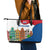 Netherlands Amsterdam Leather Tote Bag with Colorful Canal Houses and National Flag Design - Wonder Print Shop