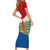 Netherlands Amsterdam Short Sleeve Bodycon Dress with Colorful Canal Houses and National Flag Design - Wonder Print Shop