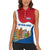Netherlands Amsterdam Women Sleeveless Polo Shirt with Colorful Canal Houses and National Flag Design - Wonder Print Shop