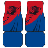 Netherlands Car Mats with Lion Graphic and Dutch Flag in Red and Blue Design - Wonder Print Shop