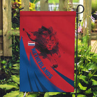 Netherlands Garden Flag with Lion Graphic and Dutch Flag in Red and Blue Design - Wonder Print Shop