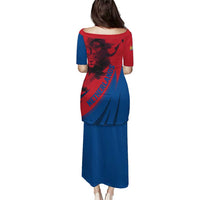 Netherlands Puletasi with Lion Graphic and Dutch Flag in Red and Blue Design - Wonder Print Shop
