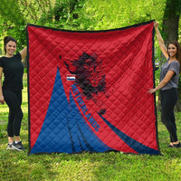 Netherlands Quilt with Lion Graphic and Dutch Flag in Red and Blue Design - Wonder Print Shop