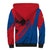 Netherlands Sherpa Hoodie with Lion Graphic and Dutch Flag in Red and Blue Design - Wonder Print Shop