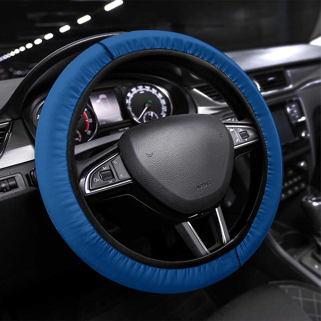 Netherlands Steering Wheel Cover with Lion Graphic and Dutch Flag in Red and Blue Design - Wonder Print Shop