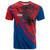 Netherlands T Shirt with Lion Graphic and Dutch Flag in Red and Blue Design - Wonder Print Shop