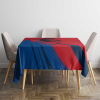 Netherlands Tablecloth with Lion Graphic and Dutch Flag in Red and Blue Design - Wonder Print Shop