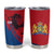 Netherlands Tumbler Cup with Lion Graphic and Dutch Flag in Red and Blue Design - Wonder Print Shop