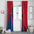 Netherlands Window Curtain with Lion Graphic and Dutch Flag in Red and Blue Design - Wonder Print Shop
