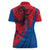 Netherlands Women Polo Shirt with Lion Graphic and Dutch Flag in Red and Blue Design - Wonder Print Shop