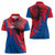 Netherlands Women Polo Shirt with Lion Graphic and Dutch Flag in Red and Blue Design - Wonder Print Shop