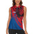 Netherlands Women Sleeveless Polo Shirt with Lion Graphic and Dutch Flag in Red and Blue Design - Wonder Print Shop