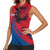 Netherlands Women Sleeveless Polo Shirt with Lion Graphic and Dutch Flag in Red and Blue Design - Wonder Print Shop
