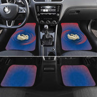 Netherlands Car Mats with Swan Couple Graphic and Dutch Flag in Gradient Red and Blue Design - Wonder Print Shop