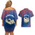 Netherlands Couples Matching Off Shoulder Short Dress and Hawaiian Shirt with Swan Couple Graphic and Dutch Flag in Gradient Red and Blue Design - Wonder Print Shop