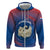 Netherlands Hoodie with Swan Couple Graphic and Dutch Flag in Gradient Red and Blue Design - Wonder Print Shop