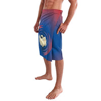 Netherlands Lavalava with Swan Couple Graphic and Dutch Flag in Gradient Red and Blue Design - Wonder Print Shop