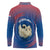 Netherlands Long Sleeve Polo Shirt with Swan Couple Graphic and Dutch Flag in Gradient Red and Blue Design - Wonder Print Shop