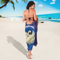 Netherlands Sarong with Swan Couple Graphic and Dutch Flag in Gradient Red and Blue Design - Wonder Print Shop