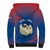 Netherlands Sherpa Hoodie with Swan Couple Graphic and Dutch Flag in Gradient Red and Blue Design - Wonder Print Shop