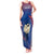 Netherlands Tank Maxi Dress with Swan Couple Graphic and Dutch Flag in Gradient Red and Blue Design - Wonder Print Shop