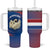 Netherlands Tumbler With Handle with Swan Couple Graphic and Dutch Flag in Gradient Red and Blue Design - Wonder Print Shop