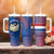 Netherlands Tumbler With Handle with Swan Couple Graphic and Dutch Flag in Gradient Red and Blue Design - Wonder Print Shop