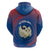 Netherlands Zip Hoodie with Swan Couple Graphic and Dutch Flag in Gradient Red and Blue Design - Wonder Print Shop