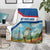 Netherlands Blanket Dutch Windmill and Tulip Field Landscape in National Flag Colors - Wonder Print Shop