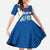 Netherlands Family Matching Mermaid Dress and Hawaiian Shirt Dutch Windmill and Tulip Field Landscape in National Flag Colors - Wonder Print Shop