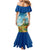 Netherlands Family Matching Mermaid Dress and Hawaiian Shirt Dutch Windmill and Tulip Field Landscape in National Flag Colors - Wonder Print Shop