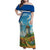 Netherlands Family Matching Off Shoulder Maxi Dress and Hawaiian Shirt Dutch Windmill and Tulip Field Landscape in National Flag Colors - Wonder Print Shop