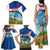 Netherlands Family Matching Tank Maxi Dress and Hawaiian Shirt Dutch Windmill and Tulip Field Landscape in National Flag Colors - Wonder Print Shop