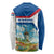 Netherlands Long Sleeve Shirt Dutch Windmill and Tulip Field Landscape in National Flag Colors - Wonder Print Shop