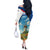 Netherlands Off The Shoulder Long Sleeve Dress Dutch Windmill and Tulip Field Landscape in National Flag Colors - Wonder Print Shop