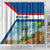 Netherlands Shower Curtain Dutch Windmill and Tulip Field Landscape in National Flag Colors - Wonder Print Shop
