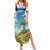 Netherlands Summer Maxi Dress Dutch Windmill and Tulip Field Landscape in National Flag Colors - Wonder Print Shop