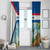 Netherlands Window Curtain Dutch Windmill and Tulip Field Landscape in National Flag Colors - Wonder Print Shop