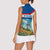 Netherlands Women Sleeveless Polo Shirt Dutch Windmill and Tulip Field Landscape in National Flag Colors - Wonder Print Shop
