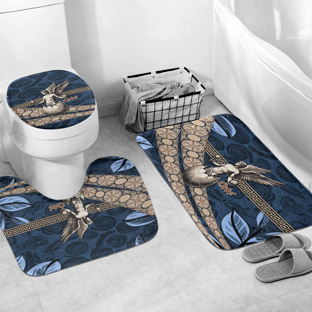Eros Greek Mythology Protogonos Bathroom Set Winged Eros Emerging From Cosmic Egg Greek Key