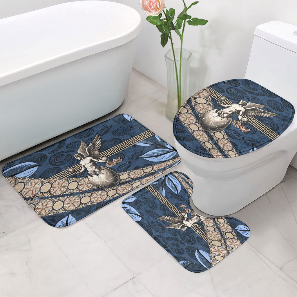 Eros Greek Mythology Protogonos Bathroom Set Winged Eros Emerging From Cosmic Egg Greek Key